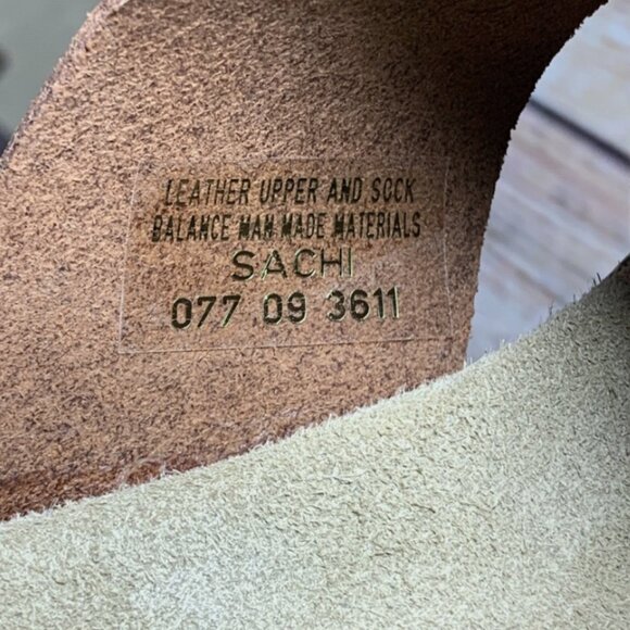 Vintage Cherokee Leather Strappy Thong Sandal 8.5 M Brown Retro Made in Italy - Picture 11 of 12